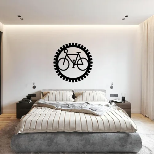 Miniatura 4 de Excmoky Arte de la pared del metal de la bicicleta de la bicicleta, arte de la pared del metal de la muestra de la pared del corte del laser