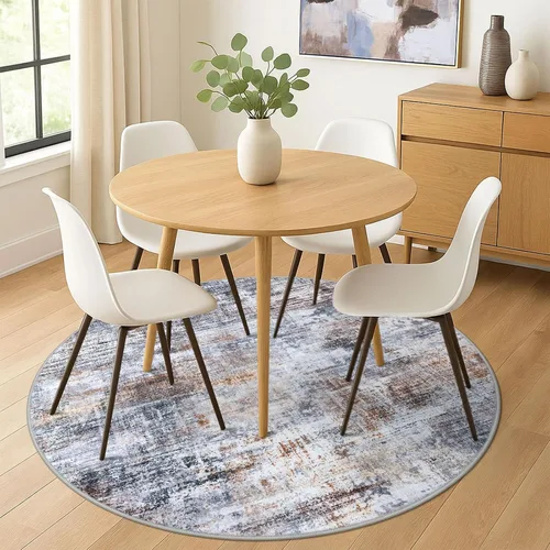 Miniatura 112 de IOHOUZE Alfombra abstracta lavable de 3 x 12 pies para pasillos, antideslizante para cocina, camino de entrada de lana sintética para interiores