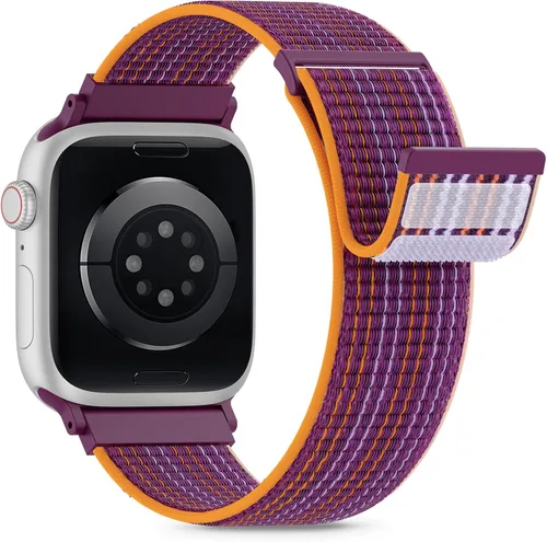 Nylon Loop Sport Band Compatible with Apple Watch Bands 38mm 40mm 41mm 42mm for Women Men, iWatch Wrist Straps for Se, Series 11 10 9 8 7,