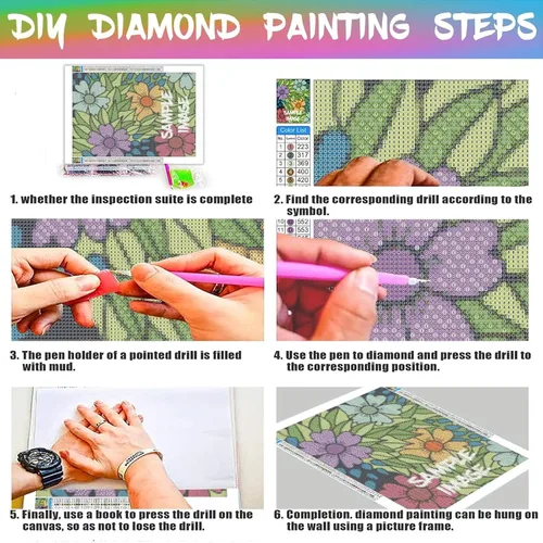 Miniatura 4 de Kit de pintura de diamantes de bricolaje hermosa pintura de pavo real, pintura de diamante 5D, diamantes de imitación de cristal, hermoso pavo real