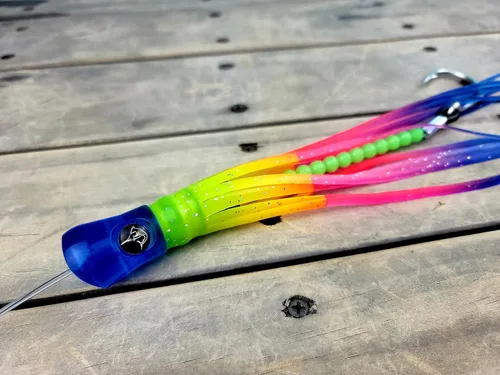 Miniatura 4 de Lobo Lures Paquete de 100 cuentas de 0.315 in LUMO GLOW in the Dark Round Lure Aparejo de hasta 400 libras de señuelos de arrastre y plataformas