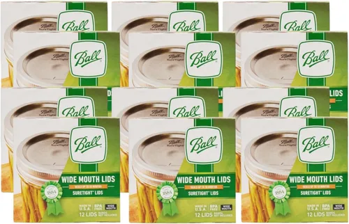 Miniatura 8 de Ball Tapas para Frascos Mason, Boca Regular, 12 CT (Paquete de 24)