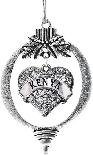 Miniatura 25 de Inspired Silver Adornos festivos de dije de corazón pave de plata con circonitas cúbicas