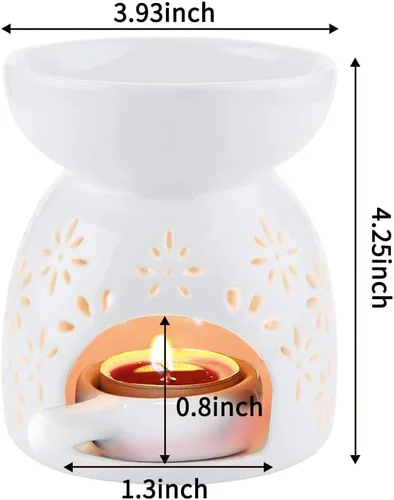 Miniatura 3 de Quemador de aceite esencial para derretir cera, quemadores aromáticos de cerámica, calentador de cera surtido, soporte para tartas de aromaterapia