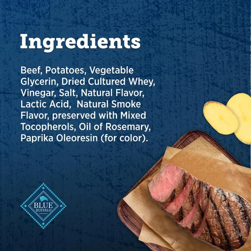 Miniatura 5 de Blue Buffalo True Chews Premium Grillers - Golosinas para perros, fabricadas en los Estados Unidos con ingredientes naturales, bistec, bolsa de 20