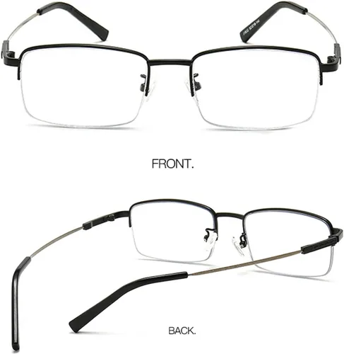 Miniatura 2 de Gafas de lectura fotocromáticas progresivas multifocal, bloqueo de luz azul, rectangular, marco de metal, bloqueo UV, lectores solares AM10