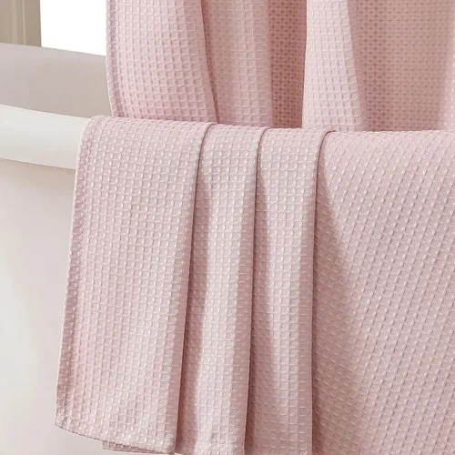 Miniatura 27 de OVZME Juego de cortina de ducha de tela para cabina - 36x72, tejido de gofre 230GSM, cortinas de ducha pequeñas para cabina estrecha, cortina