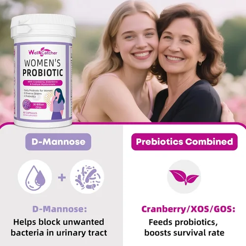 Miniatura 5 de Probióticos vaginales para mujeres: probióticos diarios de arándanos con prebióticos apoyan la salud del tracto urinario digestivo, equilibrio