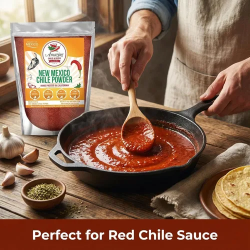 Miniatura 5 de Chili en polvo de Nuevo México (4 onzas), natural y de alta calidad. Ideal para guisos, sopas, masajes de carne, salsa, enchiladas y más. Calor