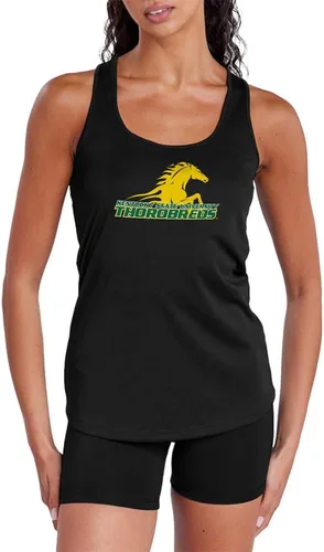 Miniatura 504 de Camiseta deportiva sin mangas oficial de NCAA Collegiate para mujer, con espalda cruzada, colección con logotipo primario