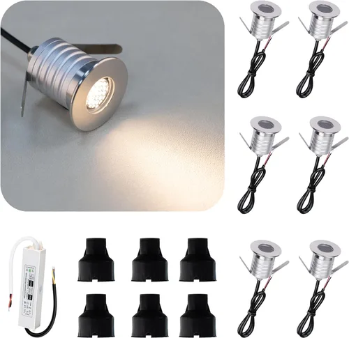 Miniatura 10 de Mini lámpara subterránea 201, 1 W, DC12 V, IP67, tipo empotrado de bajo voltaje, cubierta de acero inoxidable 304, adecuada para terrenos al aire