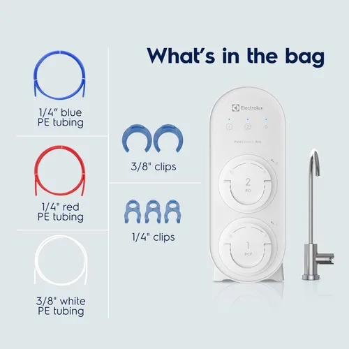 Miniatura 8 de Electrolux Filtro de agua de ósmosis inversa ecológico, 600GPD, sistema de ósmosis inversa de 9 etapas, sistema de ósmosis inversa 3:1 puro