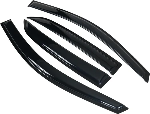Visores para ventanas compatibles con Toyota Corolla 2009-2013, protector de sol y lluvia de color humo oscuro, deflector de aire de IKON