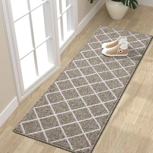 Miniatura 38 de Finchitty Alfombra para Puerta Interior, Resistente a la Suciedad y Absorbente, de Perfil Bajo, Antideslizante, Lavable, Alfombras de Piso