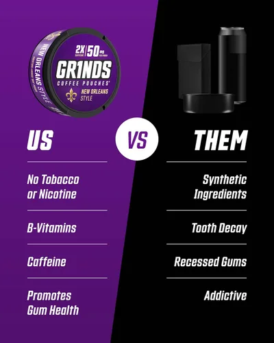 Miniatura 5 de Grinds Bolsas de café 3 latas de New Orleans Fabricado en los Estados Unidos Sin tabaco, sin nicotina alternativa saludable 18 bolsas por