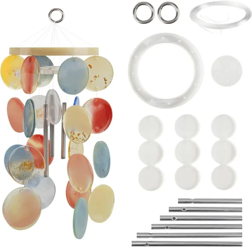 Miniatura 8 de Temlum Moldes de resina de silicona para campanilla de viento, moldes de resina para campanillas de viento, molde de fundición de resina para Molde