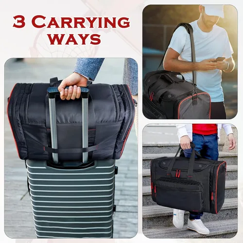 Miniatura 6 de Mancro Bolsa acolchada para tenis, regalos para zapatillas de deporte, bolsas de viaje para zapatos, 4 pares con bolsillo aislado y correa