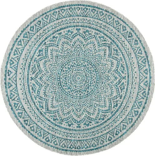 Miniatura 68 de SAFAVIEH Alfombra lavable para exteriores, colección Courtyard - Pasillo de 2.3 x 8 pies, color beige claro y marrón claro, no desprende pelusa