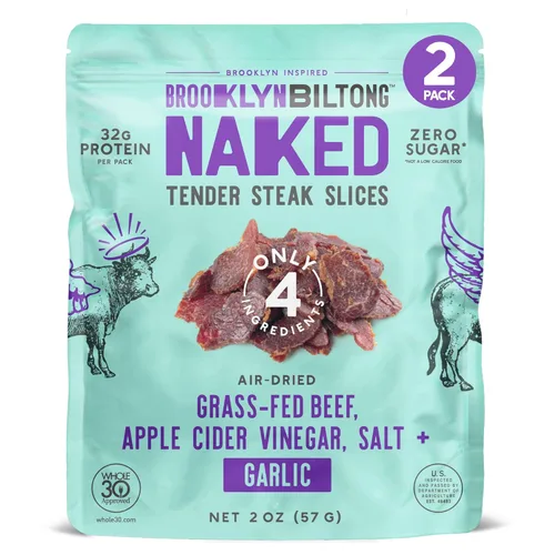 Miniatura 7 de Brooklyn Biltong Regalo de carne seca de res para hombres (Paquete de caja de regalo Biltong de 7) – Carne de res saludable alimentada con pasto