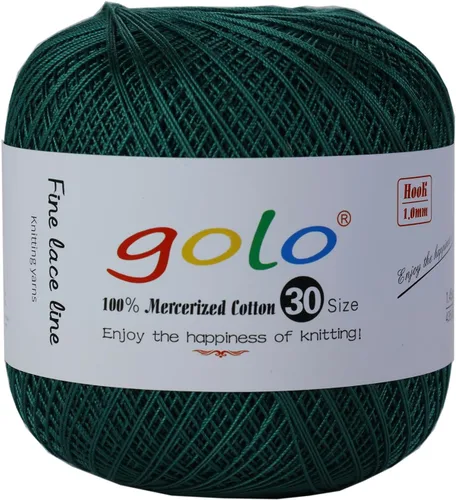Miniatura 28 de Hilo de ganchillo golo para tejer a mano Tamaño 30, hilo para calados color Hibiscus-166 166-Hibiscu