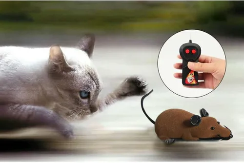 Miniatura 2 de Greatstar Juguete de rata a control remoto, mouse electrónico inalámbrico, el mejor regalo para tus gatos, perros, mascotas, niños y niños, amor