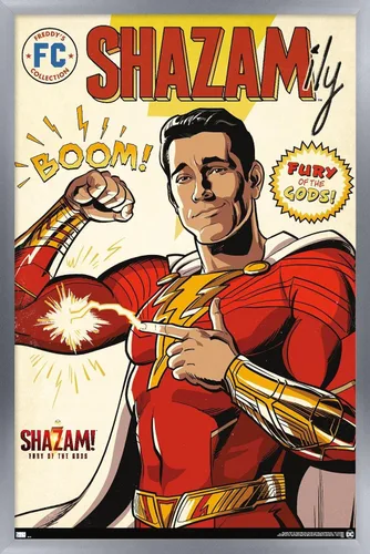 Miniatura 11 de Trends International DC Comics Movie Shazam! Fury of the Gods - Póster de pared de cómic, 22.4 pulgadas de largo x 14.7 pulgadas, versión enmarcada
