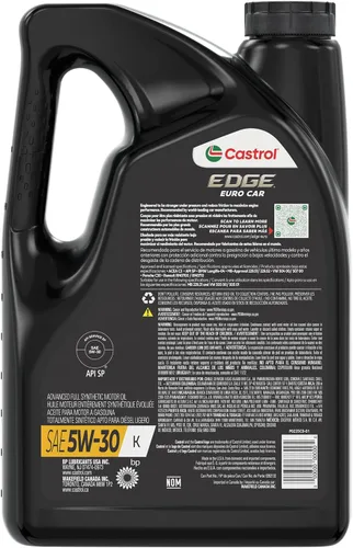 Miniatura 4 de Aceite de motor Castrol Edge Euro 5W-30 K, 5 cuartos de galón, paquete de 3