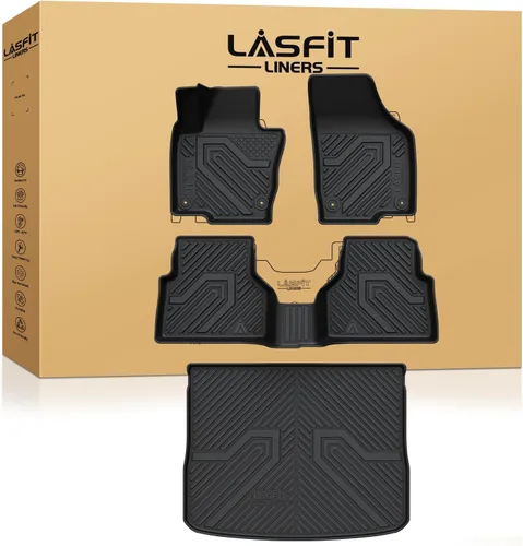 Miniatura 23 de LASFIT Tapetes de elastómero termoplástico para 1a y 2a fila de asientos de auto, para todo tipo de clima
