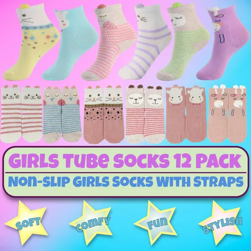 Miniatura 6 de Tiny Captain Calcetines antideslizantes para bebés y niñas pequeñas con diseño de animales para recién nacidos, bebés y niños pequeños
