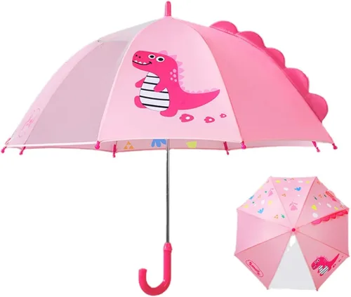 Miniatura 3 de Paraguas largo transparente para niños y niñas de dibujos animados dinosaurio paraguas bebé paraguas paraguas niños paraguas claro paraguas