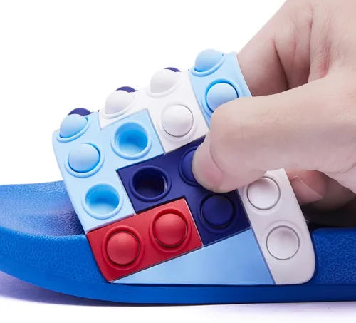 Miniatura 3 de Engtoy Sandalias para niños y niñas, unisex, ligeras, antideslizantes, puntera abierta, cómodas, para ducha, playa, divertidas sandalias