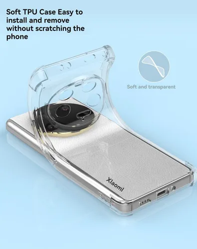 Miniatura 4 de USTIYA Funda para Mi Xiaomi 13 Ultra Clear TPU Cuatro Esquinas Cubierta Protectora Transparente Suave