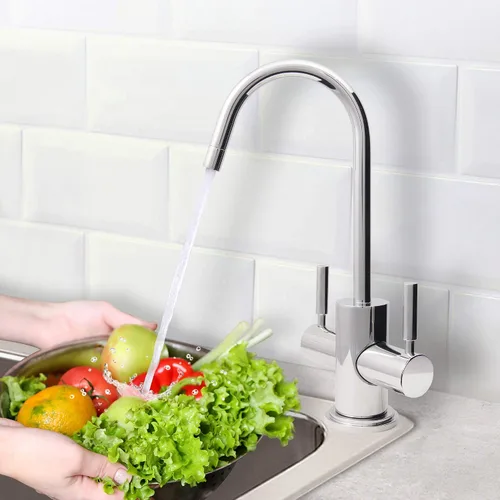 Miniatura 2 de APEC Grifo dispensador de agua potable de ósmosis inversa instantánea fría y caliente cromado (Westbrook Faucet-HC-WST-cm)
