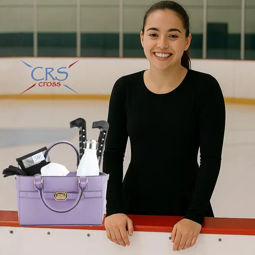 Miniatura 100 de CRS Cross Rink Side Tote. Ice Skating Accessory Bag-Figure Skating, Roller, Inline Skaters, Dance, Cheer.Organizes Guards Water Bottle Phone