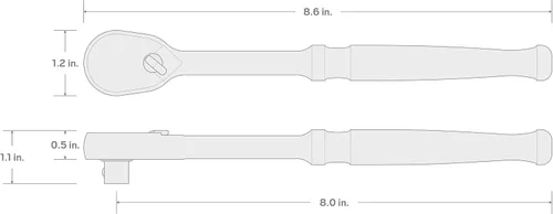 Miniatura 8 de TEKTON Trinquete de liberación rápida de 1/2 pulgada de impulso x 10-1/2 pulgadas SRH11210