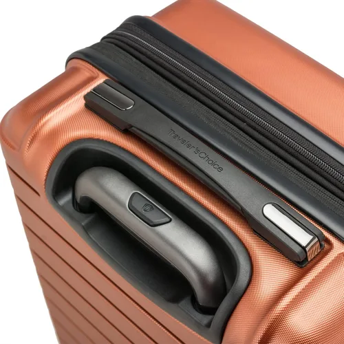 Miniatura 7 de Traveler's Choice Policarbonato Archer, Naranja, Archer - Equipaje expandible de policarbonato con ruedas giratorias