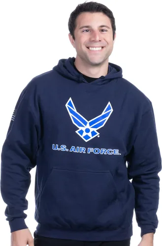 Miniatura 4 de Ann Arbor T-shirt Co. Sudadera con capucha para el ejército de los Estados Unidos, First Responder de la Fuerza Aérea del Ejército