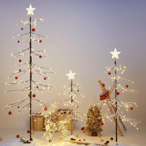 Miniatura 3 de Lightshare Árbol de abeto nevado de 13 pies, 328 luces LED, para uso en interiores y exteriores, blanco cálido, para el hogar, festival, fiesta