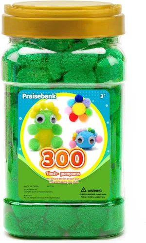 Miniatura 19 de Praisebank 300 pompones de 1 pulgada para artes y manualidades, manualidades en tarro