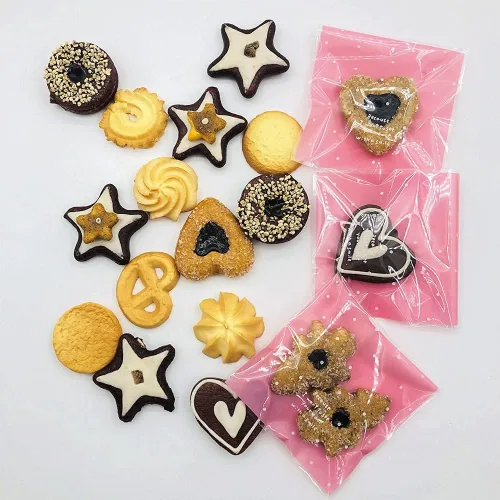 Miniatura 5 de 100 bolsas adhesivas rosas para golosinas, pequeñas bolsas de celofán para dulces, panadería, fiestas y recuerdos de boda (3.94 x 3.94 pulgadas)