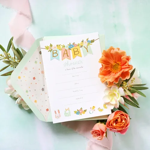Miniatura 4 de Papyrus Invitaciones para baby shower, pancarta (20 unidades)