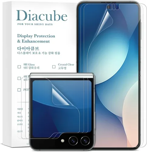 Miniatura 9 de Paquete de 3+3 protectores de pantalla para Samsung Galaxy Z Flip 3 5G EPU+TPU, HD cubierta completa en el interior + 3 unidades de película