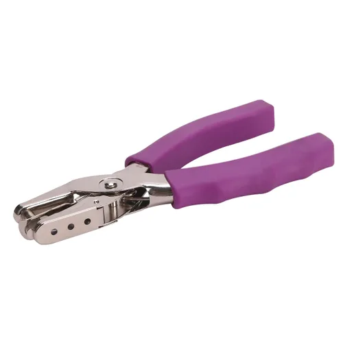 Miniatura 6 de Perforadora de 1 agujero, 1/4 de pulgada de un solo punzón entero, con asas de agarre suave, con capacidad de 6 hojas, perfecto para suministros