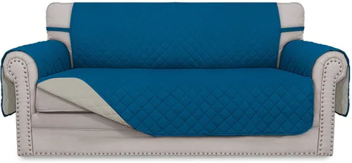 Miniatura 71 de Easy-Going - Funda para sofá, futón y sillón sin reposabrazos, reversible, resistente al agua, para mascotas y niños (azul oscuro/azul claro)