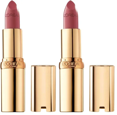 Miniatura 42 de L'Oreal Paris - Lápiz labial Colour Riche Original, cremoso e hidratante, satinado con aceite de argán y vitamina E, Pink Flamingo, 1 unidad Rosado