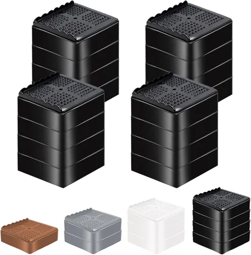 Miniatura 11 de Elevadores de Muebles Resistentes Elevadores de Cama Ajustables Bloques de Elevación 4, 3, 2 pulgadas para Sofá, Sillón, Mesa, Escritorio, Patas