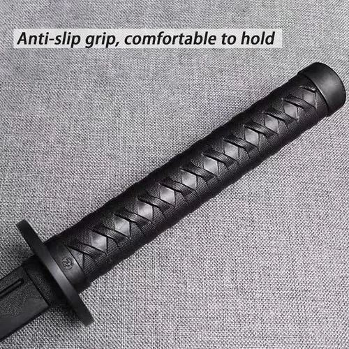 Miniatura 7 de 2PCS Polypropylene Plastic Training Martial Sword，Black Practice Katana Sword with Sheath，Training Katana for Practice，with Belt and Stand