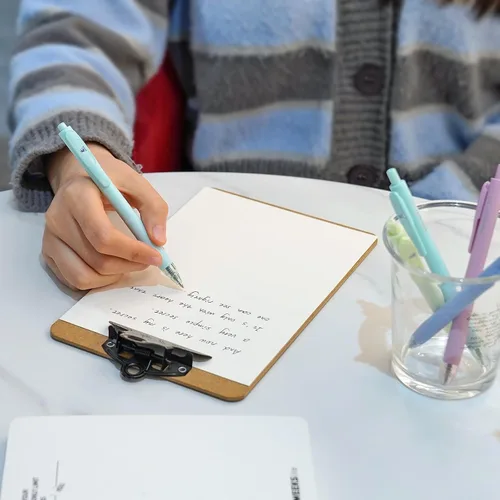 Miniatura 7 de WRITECH Bolígrafos de gel de punta fina: bolígrafo retráctil de tinta negra, escritura suave, punta media de 8 quilates, 0.028 in, punta media