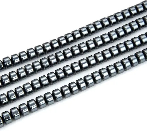 Miniatura 6 de 380 piezas de piedras preciosas curativas de hematita negra natural de grado A de 0.157 pulgadas x 0.079 pulgadas (0.157 in) x 0.079 pulgadas