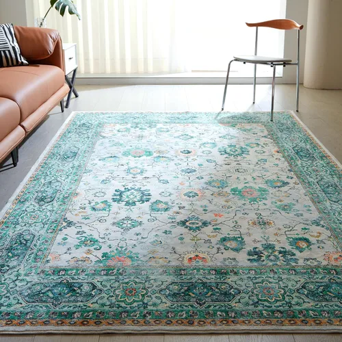 Miniatura 48 de Rugcomf Alfombra de pasillo de 2 x 6 pies, lavable, bohemio, suave, antideslizante, no desprende pelusa, lana sintética, estilo vintage para cocina